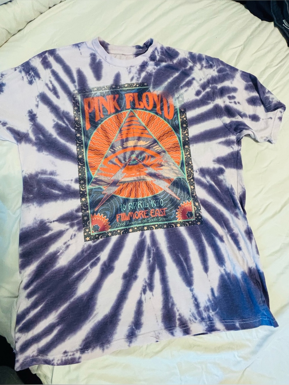 Pink Floyd 2X Purple Tie Dye Psychedelic Graphic T-Shirt